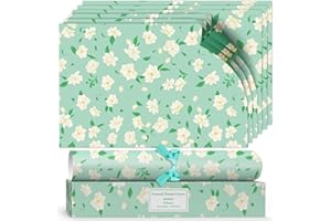 SCENTORINI Carta Profumata di jasmine Fresco per Cassetti Fodere per Armadi per Profumare i Vestiti e Decorare i Mobili, 6 Fogli 36..5 x 50 cm