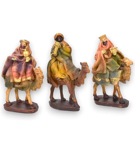 Re Magio su cammello Melchiorre gesso Arte Barsanti 20 cm | vendita