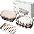 WEZOSHINET Travel Soap Case, Leakproof Soap Container with Lid, Portable Bar Soap Holder for Traveling, Transparently Soap Dishes for Bathroom, Shower, Gym, School, Camping, Vacation