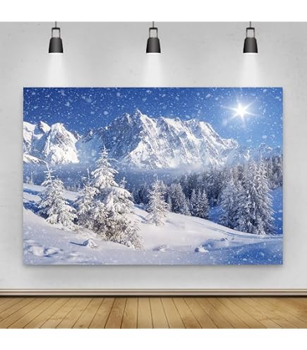 Winterlandschaft Hintergrund 3 X 2,4 M – Schneefall, Wald, Schneebedeckte Bäume Für Fotografie & Deko