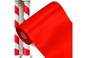 TONIFUL 15cm x 23m Rouge Ruban Extra Large de Satin, Solide Ruban Tissu Décoration pour Mariage/Fete/Emballage/Artisanat/Ouverture du ruban de cisaillement/Valentin/Décoration intérieure et extérieure