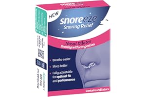 Snoreeze Nasal Dilators - Anti-Snoring Breathing Aids for The Nose - Snoring Relief Nose Clips for Women & Men to Target Nasal Congestion - Use with Mobile App to Stop Snoring - 2 x Nasal Dilator