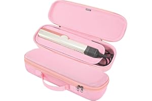 RAIACE Estuche rígido de Almacenamiento Compatible con la Bolsa de Viaje para el alisador Dyson Airstrait. (Solo Estuche)-Rosa