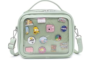 RAINBOW SMILE Ita Bag Kawaii Crossbody Purse Bag Messenger Clear Shoulder Bags Pin Display Bag