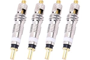 GUNWON 4pcs Presta Valve Cores,Replacement Bicycle Presta Valve Cores,Brass Valve Core Bike Kit Valve universal Valve Cores for Road Bike, Mountain Bicycles Presta Valve Core Replacement