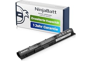 NinjaBatt Akku für HP K104 800049-001 KI04 800050-001 800010-421 800009-421 HSTNN-LB6R HSTNN-LB6S 15-AB150SA AB254SA AB271SA 800049-005 – Hohe Leistung [4 Zellens/2200mAh/33Wh]