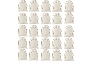 ELES VIDA Woreczek materiałowy, różne rozmiary, zestaw do malowania, worki koloru naturalnego, Natur, 10 x 14 cm | 25 Sztuk