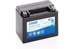 Batería Exide AGM12-10 Moto 12V Agm Ready. 12V - 10Ah/150A (EN) (150x90x130mm)