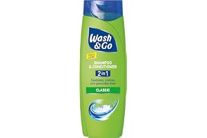 Wash & Go 2-i-1 schampo & balsam Classic 1 x 400 ml, daglig hårvård för rent, starkt och friskt hår