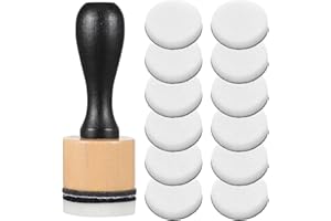 Classicseali 13PCS Ink Blending Tools,Ink Pad Brushes, with 12pcs Sponge Pads, Blendings Brush for Crafts, for Scrapbooking,Painting,Drawing,Art Supplies,Distressing