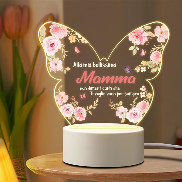 Set Regalo Per Mamma: Borsa In Cotone E Portachiavi 'Mamma' – Regalo Di Compleanno, Natale, Ideale Per La Mamma Dalla Famiglia