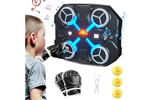 Hengrongshen Musica Boxing Machine, LED Macchina da Boxe Musicale, Macchina da Boxe con Guantoni Boxe, Macchina da Boxe per Bambini e Adulti Home Esercizio Decompressione