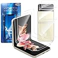 Qoosea 2 Sets Compatibili per Samsung Galaxy Z Flip 3 5G 2021 Pellicola Protettiva Schermo TPU 3D Copertura Completa Pellicol