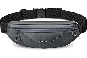 VULKIT Talia nerka pas do biegania dla kobiet mężczyzn wodoodporna torba na ramię z regulowaną klamrą elastyczny pasek do telefonów poniżej 17 cm telefon turystyka spacer prezent podróż na zewnątrz,