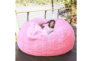 IJNBHU Large Bean Bag Chair,5/6/7Ft Ultra Soft Memory Bean Bag Chair with Microsuede Cover Stuffed Foam Filled Furniture and Accessories for Dorm Room(No Filler)(Color:4,Size:5FT 135X65cm)