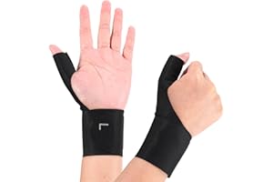 Wanmu 2 sztuki bandaży na nadgarstek, regulowane, elastyczne bandaże kompresyjne, rękawica pod kciuk, wsparcie nadgarstka, ochraniacze na nadgarstki, dla kobiet i mężczyzn, sportowy fitness