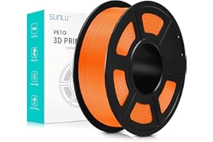 SUNLU PETG Filament 1.75mm, Neatly Wound Filament, Filament PETG Résistant pour Imprimante 3D, Précision Dimensionnelle +/- 0.02mm, 1kg (2.2lbs), Orange