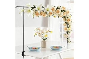 CEITHER Deko Tischbogen, Metall Verstellbarer Tischbogenständer 80-250cm Länge, Tisch Dekoration Halter Stange Rahmen für Hochzeiten, Geburtstage, Party Dekoration, Weihnachten, Ostern