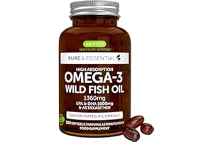 IGENNUS HEALTHCARE NUTRITION Igennus Omega-3 Wild Fish Oil & Astaxanthin, Highest Grade Triglyceride rTG, 180 Softgels, IFOS Certified Ultra Pure, Omega-3 EPA & DHA Fatty Acids 1000mg, Tested Safe for Mercury, PCBs and Dioxins