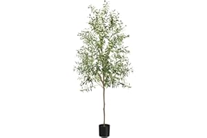 YOLEO Árbol de olivo artificial de 210 cm, plantas artificiales, grandes olivos, artificiales, como auténtico, para salón, dormitorio, oficina, decoración (tipo 2)