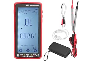 Digital multimetertester, Smart Touch TRMS, automatisk intervallval, 9999 räkningar, kontaktlös drift, USB-laddning, multimet