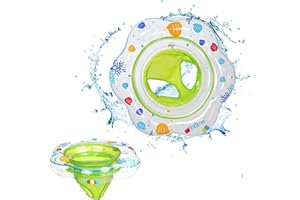 LUMOOM Baby Snathing Ring Float, siège de baignade Enfants avec imprimé de Dessin animé, Bague de baignade Gonflable, pour garçons et Filles, Nager en Tout-Petit Mature LD 6-36 Mone (Vert)