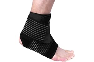 isermeo Supporto per Caviglia, Cavigliera Sportiva Elastica, Tutore Fascia Piedino Traspirante Regolabile da Uomo e Donna Distorsione, per Sport o in Palestra Alleviare il Dolore