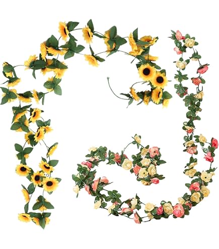 Un Giardino di fantasia: GHIRLANDA CON GIRASOLI - SECONDA VERSIONE