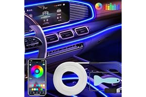 BILIVRY Striscia Led Auto con APP,5m Strisce led Auto Interni Con Porta Usb, 5V Impermeabile Luci Abitacolo Auto Striscia,Adatto A Qualsiasi Modello Di Auto Luci Ambiente