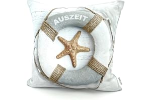 ‎HEIMTEXLAND heimtexland ® Outdoorkissen Bedruckt 45x45 Garten Lounge Dekokissen Outdoor Lotus Effekt Typ742 Maritim Auszeit