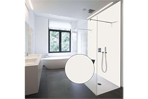 WALLANDO Rivestimento parete doccia | 200 x 100 cm | bianco | Pannello a parete per doccia