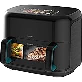 Cecotec Air Fryer 11 L Cecofry&amp;Grill Smokin'Prime 11000 2800W | Four Resistors for Perfect Browning, Grill in Meat Flavor, Mo