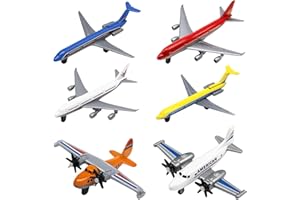 QhgPnt Aeroplane Toys For Kids, 6 Pack Diecast Airplane Toys, Alloy Planes Model Set, Outdoor & Indoor Play, For Boys & Girls, Size 4.13 * 2.67 Inches