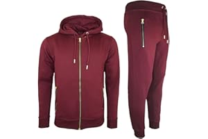 Kapray Clothing Mens Tracksuit Set New Contrast Cord Fleece Hoodie Top Bottoms Jogging Zip Joggers Gym Sport Sweat Suit Pants Plus Size S M L XL XXL