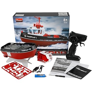 VEVOR RC Boot, 2,4 GHz, 12 km/u, op afstand bestuurde boot voor zwembaden en meren, raceboot met ledlicht, 2 oplaadbare batterijen, complete behuizing, waterdicht, voor volwassenen en kinderen, blauw