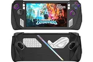 Chushane Protective Case for ASUS Rog Ally 2023 Release Handheld Game Console Full Body Soft Silicone Drop-Proof Protector Case with Shockproof,Non-Slip,Anti-Collision (Black)
