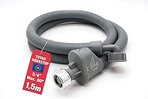 ELECTROHOGAR Tuyau Aquastop 1,5m Pour Machine à Laver et Lave-Vaisselle | Souple Avec Système de Sécurité Aquastop | Flexible Résistant à Haute Pression | Empêche les Fuites d'Eau | Certifié VDE