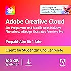 Adobe Creative Cloud All Apps | Student und Teacher | 1 Jahr | PC/Mac | Download