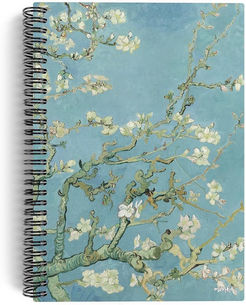 Vincent Van Gogh/Almond Blossom,1890 | Spiralli Defter 01 | A5 | Çizgisiz | 100 Sayfa | Sanat