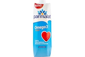 Parmalat Omega 3 Plus, Latte UHT Parzialmente Scremato a Lunga Conservazione, con Complesso di Vitamine, 1L