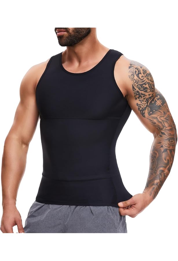 Casey Kevin Débardeur Compression Homme - Gainant Ventre Plat - Sous-Vêtement Minceur - Sans Manches