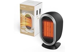 TIPTOP HOME Radiateurs Électriques Soufflants, 1200W Mini Chauffage d'appoint Soufflant pour Salle de Bain, Radiateur en Céramique à Chauffage Rapide à Économie d'Énergie pour Chambre, Bureau