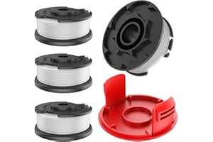 TRUSTLIONTEK fadenspule,für Einhell Akku-Rasentrimmer GE-CT 18/28 Li und GE-CT 18/28 Li TC,für Einhell Ersatzfadenspule TLE-03,Spulenabdeckung TLE-03-1 (4 fadenspule+1 Spulenabdeckung)