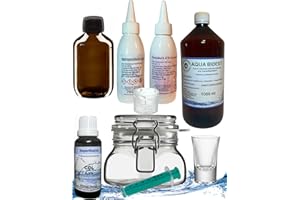 Superfind24 CDL/CDS Herstellungs-Set für 15 x 220 ml. Zum Kinderleichten Selbermachen, einer 0,3% Chlordioxidlösung inklusive. 1 L. Dampfdestilliertem Aqua Bidest Wasser