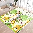 PICCASIO™ Foldable Baby Play Mat - Extra Large 150x180x1.5CM Waterproof Crawling Mat for Babies & Toddlers, Soft Foam Activity Playmat for Floor, Indoor & Outdoor Tummy Time, Infant Play Mat