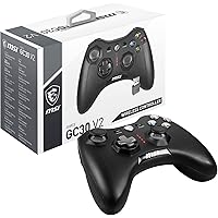 MSI FORCE GC30 V2 Kabelloser PC-Gamepad Controller - 2,4 GHz, 600mAh Li-Ionen-Akku, austauschbare D-Pad-Abdeckungen, zwei Vib