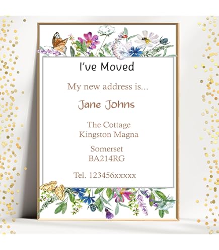 20 Printed Personalised Change Of Address ,new Home, Moving House - View #6