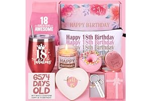 TUDOU 18th Birthday Gifts For Girls, Happy 18th Birthday Hamper For Girls, 18 Year Old Girl Birthday Gifts, 18th Birthday Pamper Box For Her, Best Friend, Sister, Daughter, 18th Birthday Presents For Girls