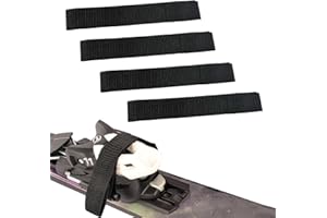 ASDMM Ski Brake Retainer Straps - Snowboard Brake Nylon Immobilization Bands, Skiing Aid Accessories for Waxing and Tuning, 13" L x 1" W, 4 Pcs