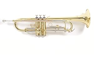 Roy Benson Bb-Trompete TR-202 (Langlebige Messingkonstruktion, mit leichtem Rechtecketui, Rucksackgarnitur, erstklassige Edelstahl Ventile, für professionelle Musiker)